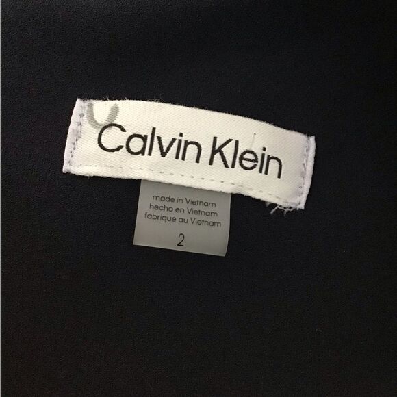 Calvin Klein Sleeveless Crew Neck Belted Scuba Crepe Crop Jumpsuit Size 2 - Picture 5 of 13